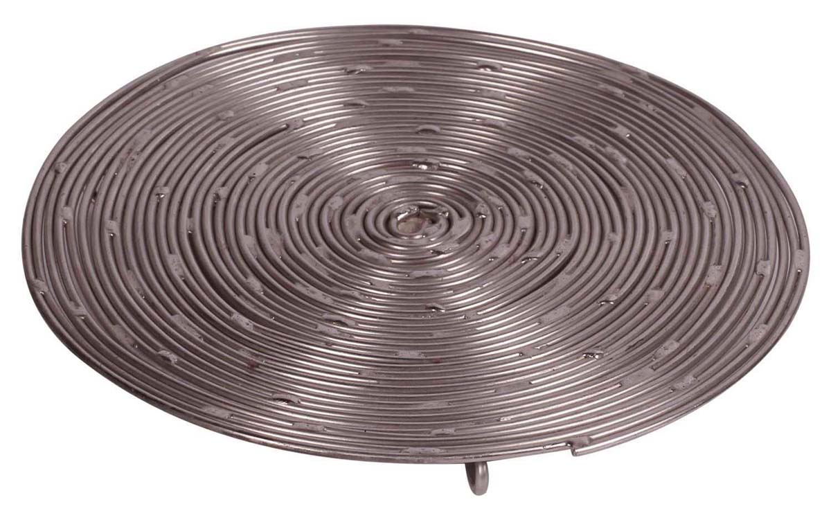 4.5” Round Metal Trivet with Tri-Stand - Silver Color - Wired Dining / Kitchen Essentials - Buy in Bulk Wholesale